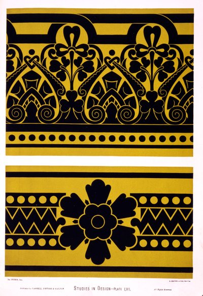 Ilustração de &39;Studies in Design&39;, de Christopher Dresser, publicada em 1876 de Christopher Dresser
